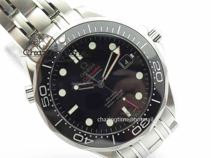 0227 Seamaster 300M SS MK 1:1 Best Edition Black Dial Ceramic Bezel On SS Bracelet A TopPick 8177